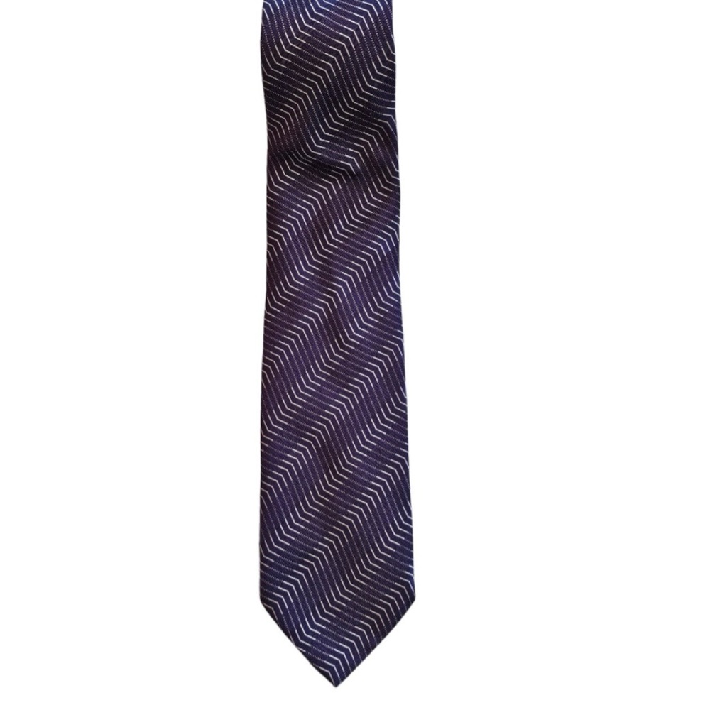 Giorgio Armani Tie Purple Silk Neck Tie Striped